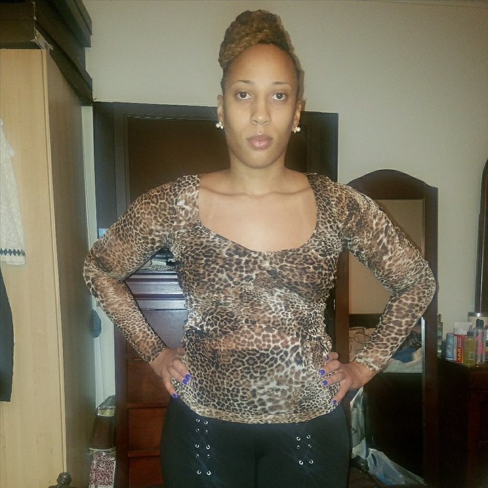 Animal print blouse